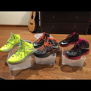 Lebron 10s- 3 pairs, size 12, preowned.